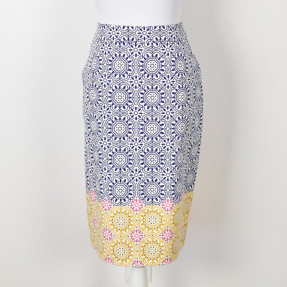Boden Dresses & Skirts - Boden Gabriella Pencil Skirt Blue Sun Tile NEW - 8
